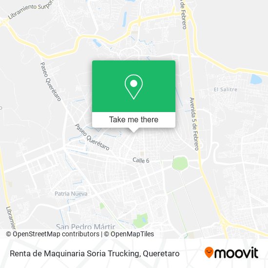 Renta de Maquinaria Soria Trucking map