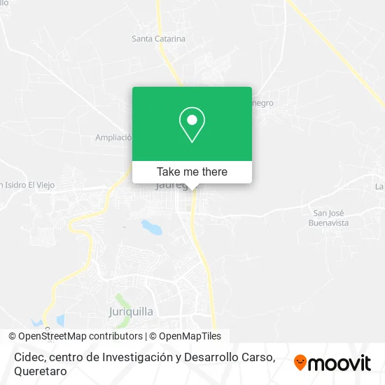 Mapa de Cidec, centro de Investigación y Desarrollo Carso