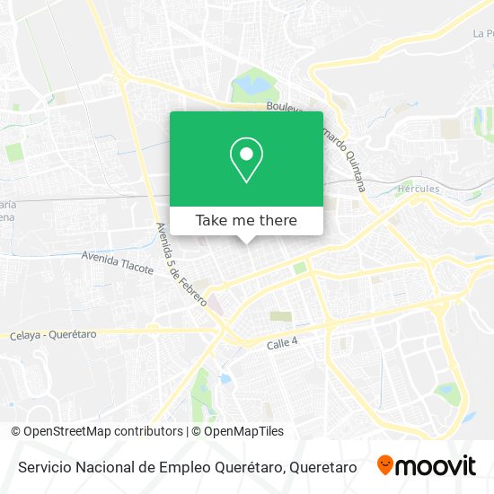 Servicio Nacional de Empleo Querétaro map