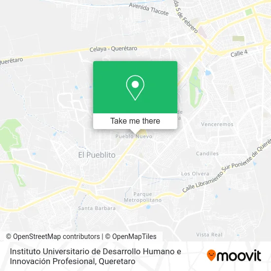 Instituto Universitario de Desarrollo Humano e Innovación Profesional map