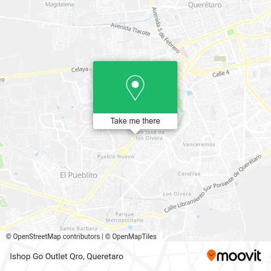 Mapa de Ishop Go Outlet Qro