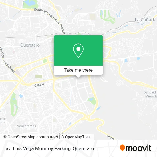 Mapa de av. Luis Vega Monrroy Parking