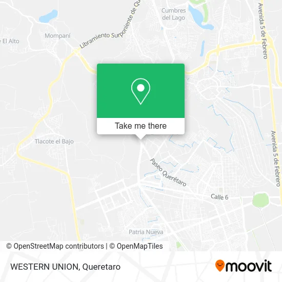 WESTERN UNION map