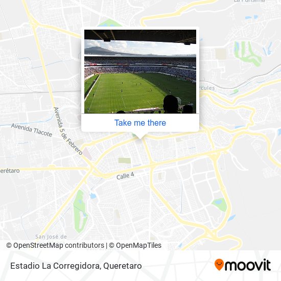 Estadio La Corregidora map