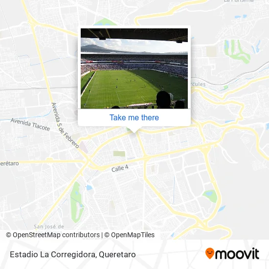 Mapa de Estadio La Corregidora