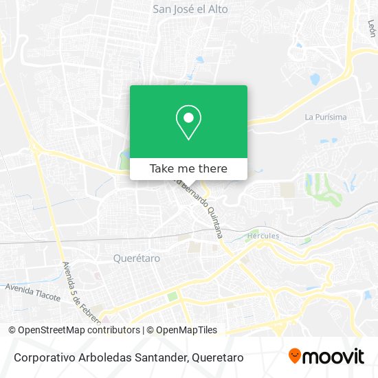 Mapa de Corporativo Arboledas Santander