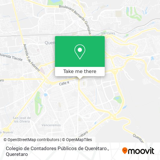 Mapa de Colegio de Contadores Públicos de Querétaro.