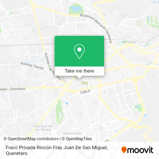 Mapa de Fracc Privada Rincón Fray Juan De San Miguel