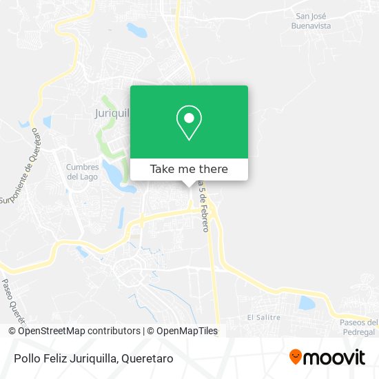 Pollo Feliz Juriquilla map