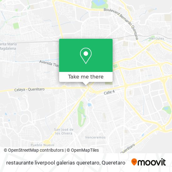 restaurante liverpool galerias queretaro map