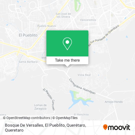 Mapa de Bosque De Versalles, El Pueblito, Querétaro