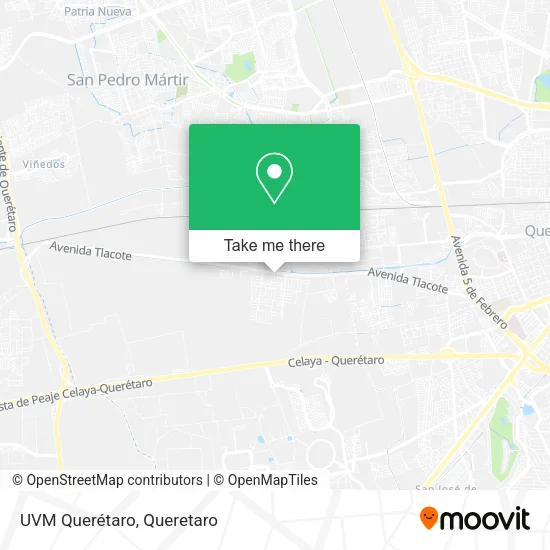Mapa de UVM Querétaro