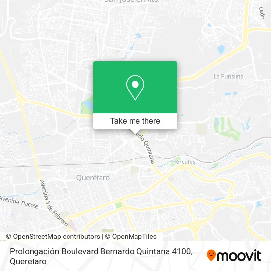 Mapa de Prolongación Boulevard Bernardo Quintana 4100