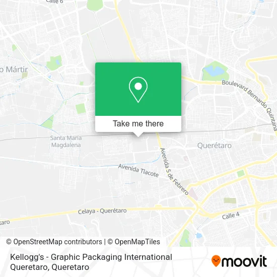 Mapa de Kellogg's - Graphic Packaging International Queretaro