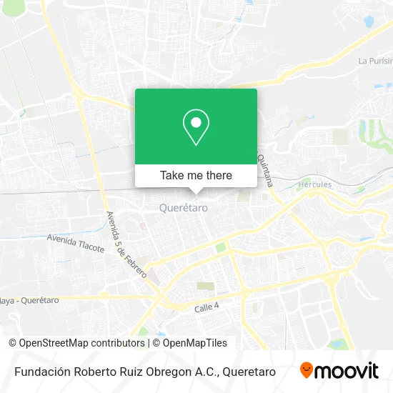 Mapa de Fundación Roberto Ruiz Obregon A.C.