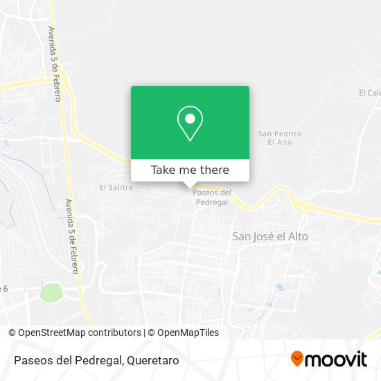 Mapa de Paseos del Pedregal
