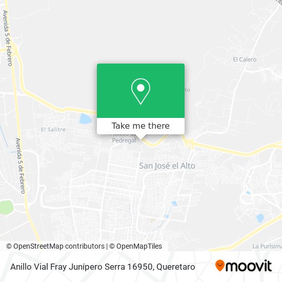 Anillo Vial Fray Junípero Serra 16950 map