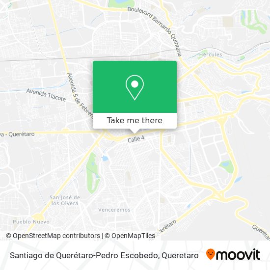 Santiago de Querétaro-Pedro Escobedo map