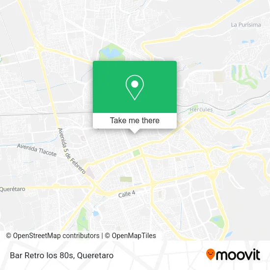 Mapa de Bar Retro los 80s
