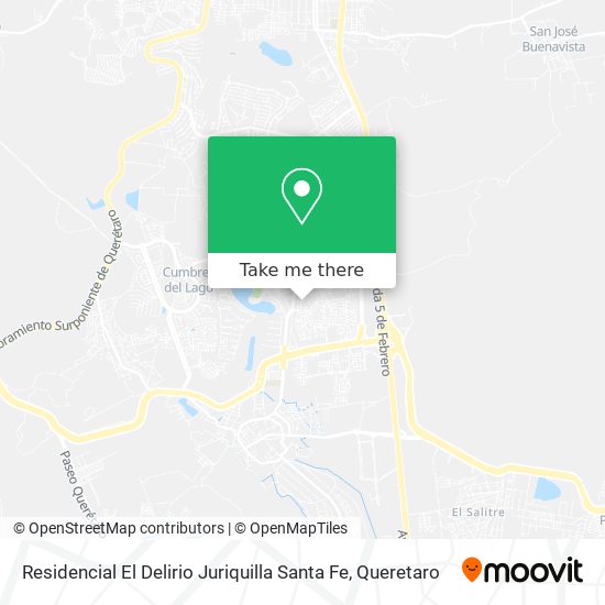 Residencial El Delirio Juriquilla Santa Fe map