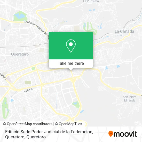 Mapa de Edificio Sede Poder Judicial de la Federacion, Queretaro