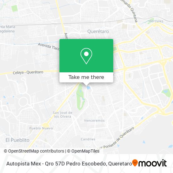 Autopista Mex - Qro 57D Pedro Escobedo map