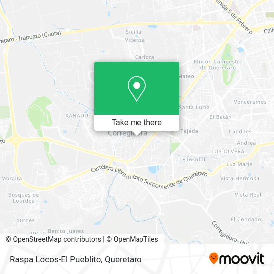Raspa Locos-El Pueblito map