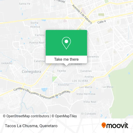 Tacos La Chusma map