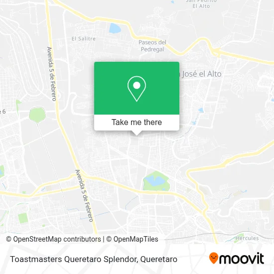 Toastmasters Queretaro Splendor map
