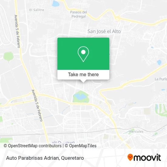 Auto Parabrisas Adrian map