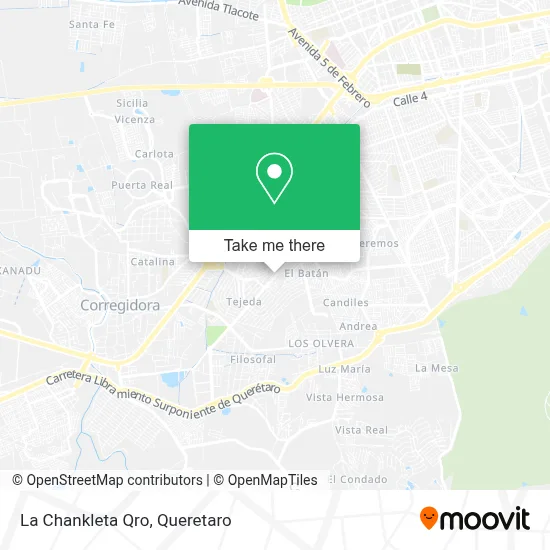 La Chankleta Qro map