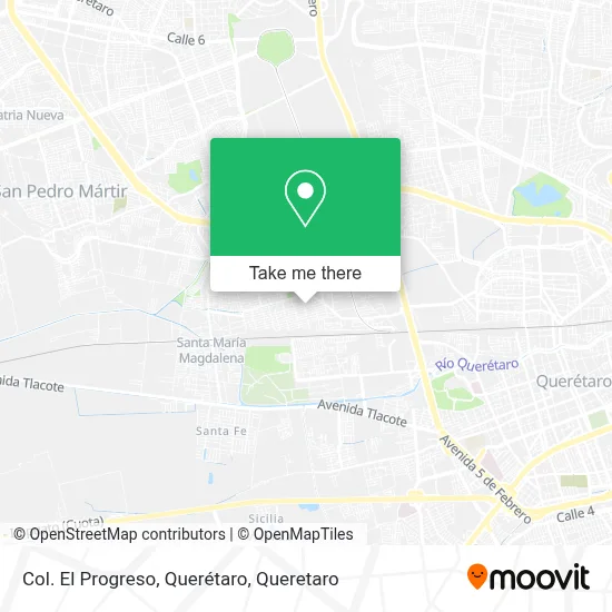 Col. El Progreso, Querétaro map