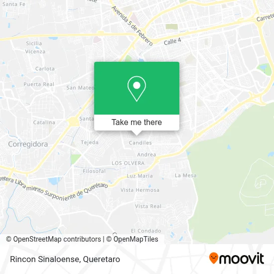Rincon Sinaloense map