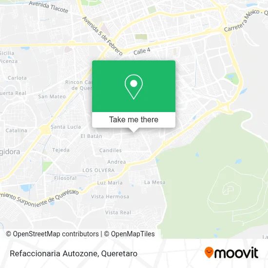 Refaccionaria Autozone map