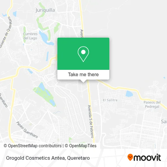 Orogold Cosmetics Antea map