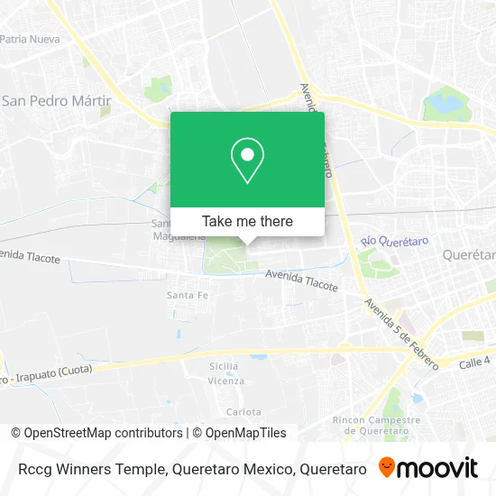Rccg Winners Temple, Queretaro Mexico map
