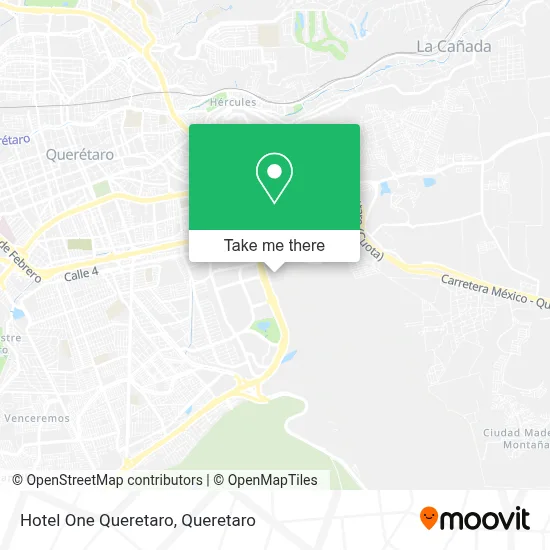 Hotel One Queretaro map