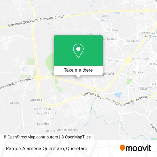 Parque Alameda Queretaro map