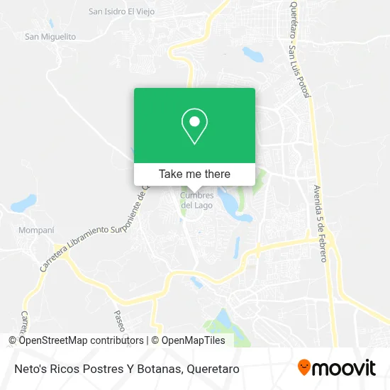 Neto's Ricos Postres Y Botanas map