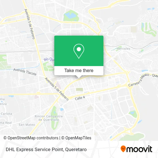 DHL Express Service Point map