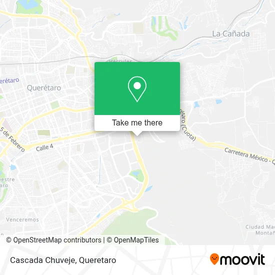 Cascada Chuveje map