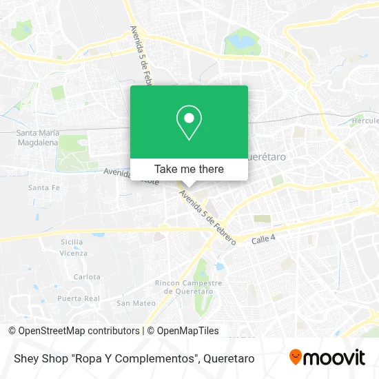 Shey Shop "Ropa Y Complementos" map
