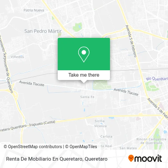Renta De Mobiliario En Queretaro map