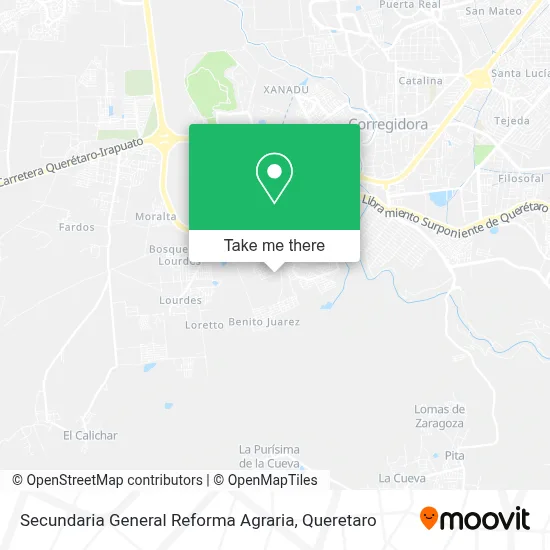 Secundaria General Reforma Agraria map
