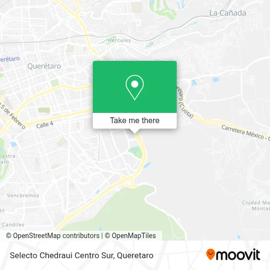 Selecto Chedraui Centro Sur map