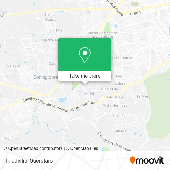 Filadelfia map