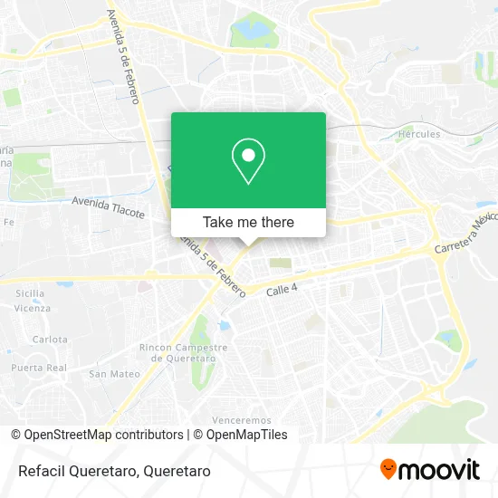 Refacil Queretaro map