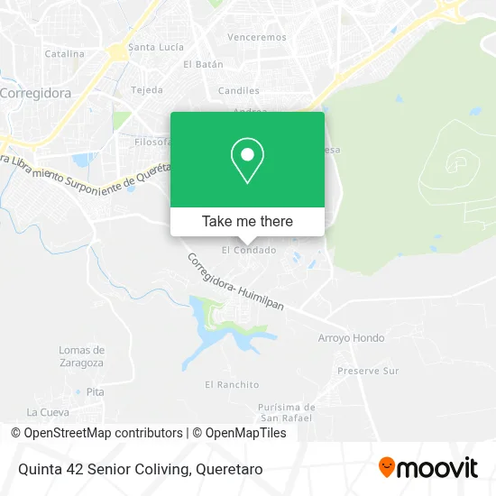 Quinta 42 Senior Coliving map