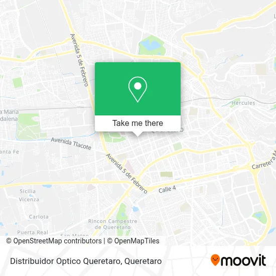 Distribuidor Optico Queretaro map