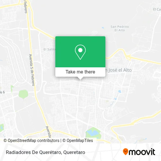Radiadores De Querétaro map
